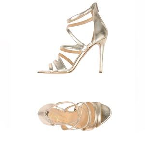 Jan Pierre gold leather sandals size 6.5 37 Made in Italy